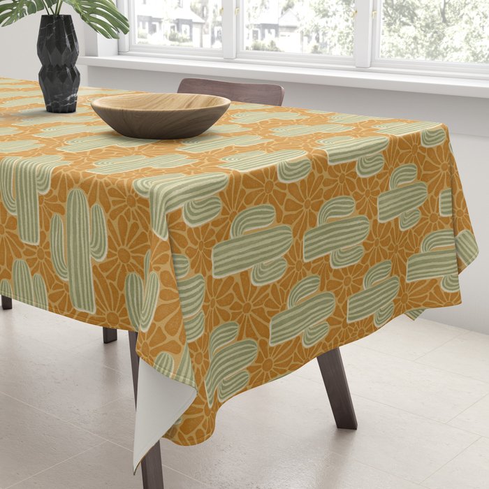 Sonora - gold and sage Tablecloth Gallery Image 3