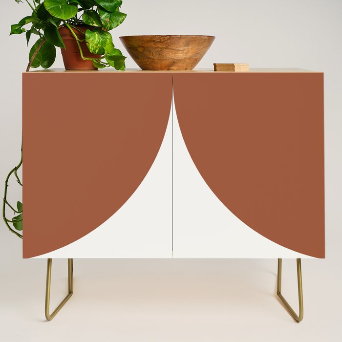 Bold Geometric Shapes - Red Credenza Gallery Image 1
