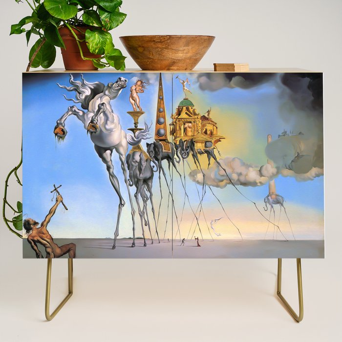Salvador Dali The Temptation of St. Anthony 1946 Artwork for Wall Art, Prints, Posters, Tshirts, Men, Women, Kids Credenza Gallery Image 1