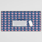 Navy blue looking for you Desk Mat Gallery Image 1