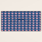 Navy blue looking for you Desk Mat Gallery Image 3