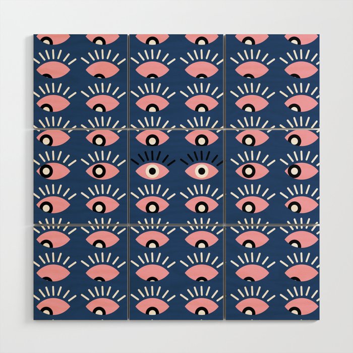 Navy blue looking for you Wood Wall Art Gallery Image 1