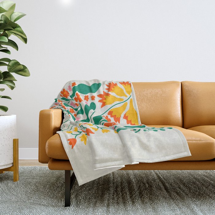 Flower Market 05: Los Angeles Throw Blanket Gallery Image 1