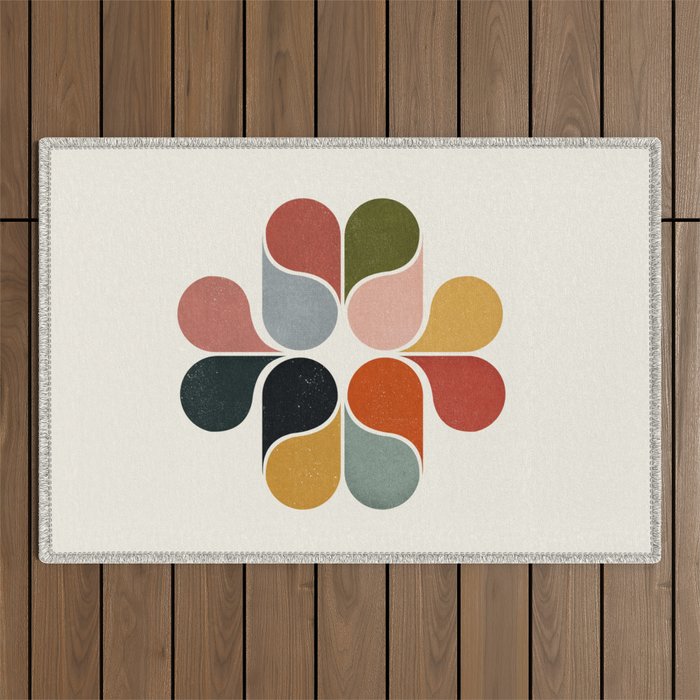 Abstract modern art Outdoor Rug Gallery Image 1