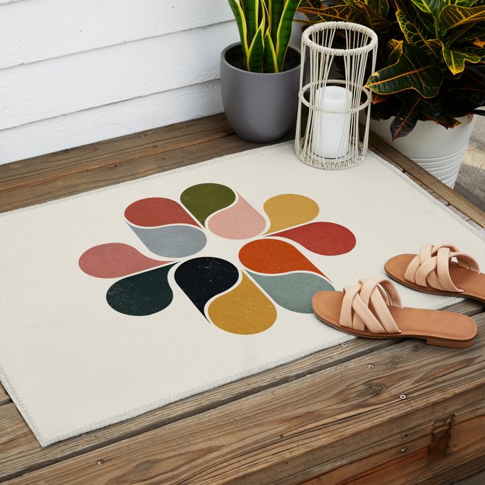 Abstract modern art Outdoor Rug Gallery Image 2