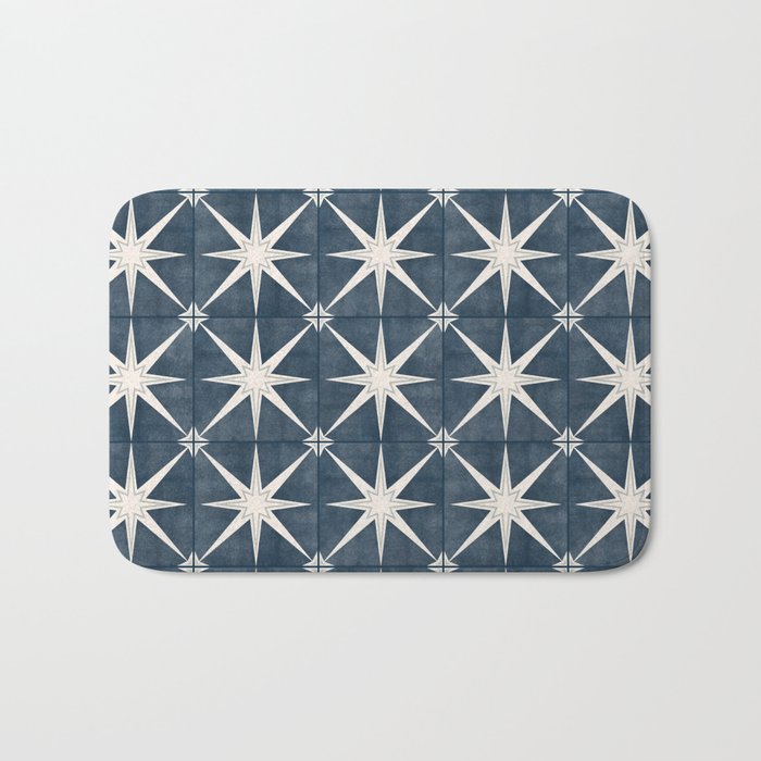 arlo star tile - stone blue Bath Mat Gallery Image 1