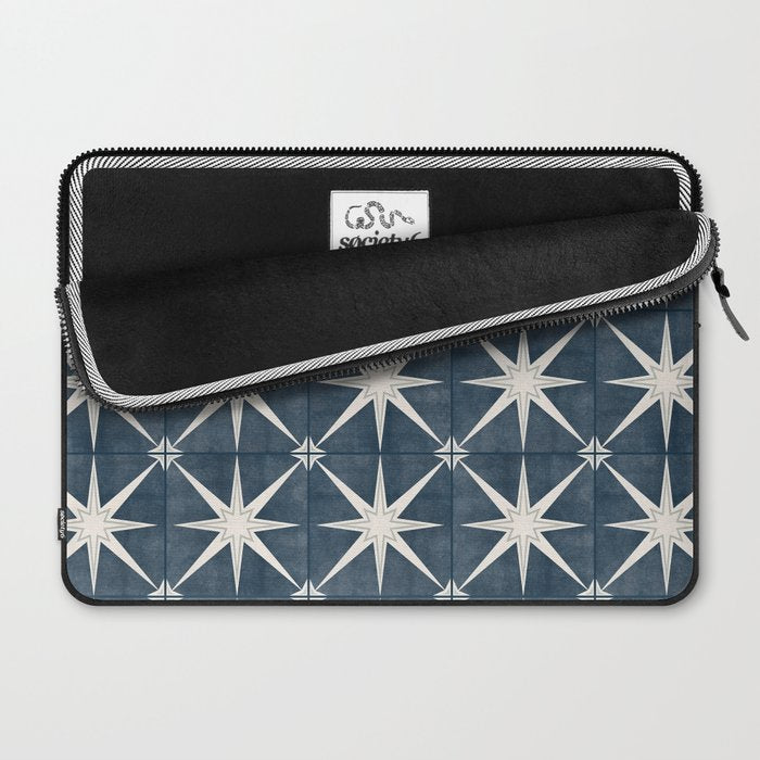 arlo star tile - stone blue Laptop Sleeve Gallery Image 2