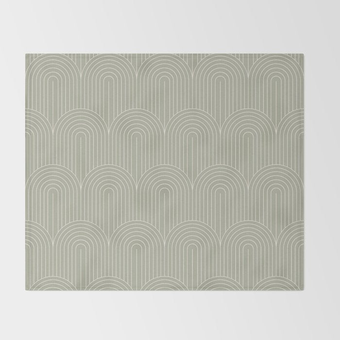 Art Deco Arch Pattern XLIII Throw Blanket Gallery Image 2
