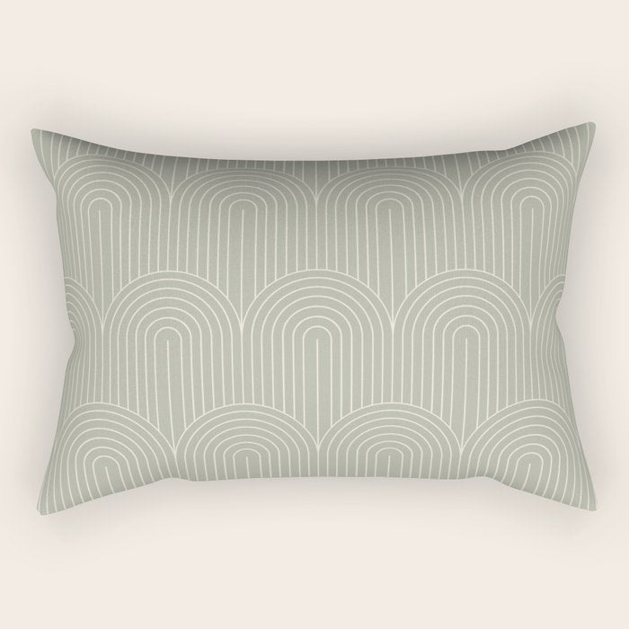 Art Deco Arch Pattern XLIII Rectangular Pillow Gallery Image 1