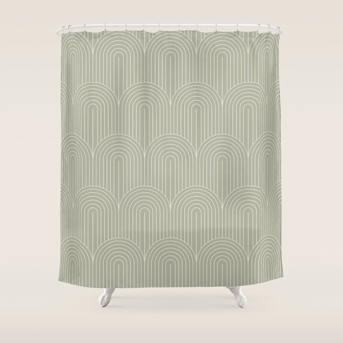 Art Deco Arch Pattern XLIII Shower Curtain Gallery Image 1