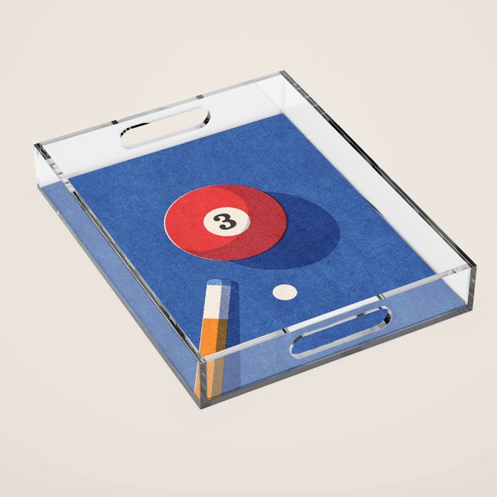 BALLS / Billiards - ball 3 I Acrylic Tray Gallery Image 1