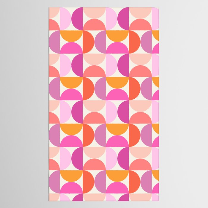Mid Century Modern Shapes - Pink Tablecloth Gallery Image 2