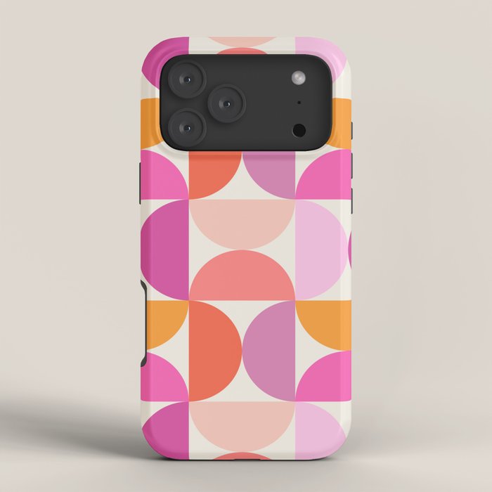 Mid Century Modern Shapes - Pink iPhone Case Gallery Image 4