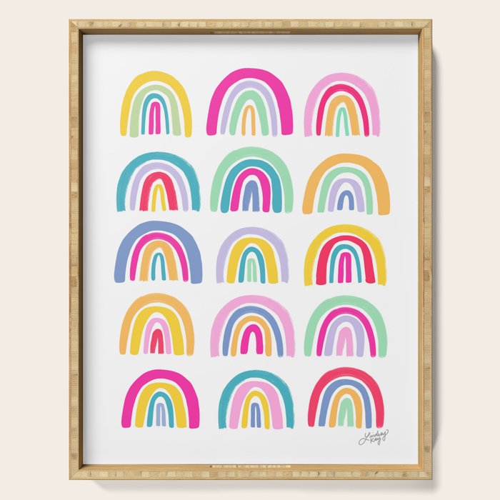Colorful Rainbows Serving Tray Gallery Image 1