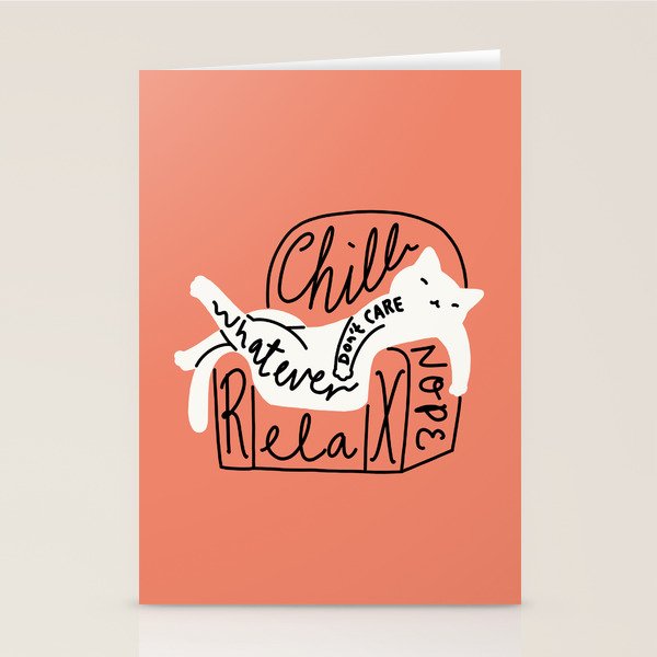 Whatever Cat Stationery Card Gallery Image 2
