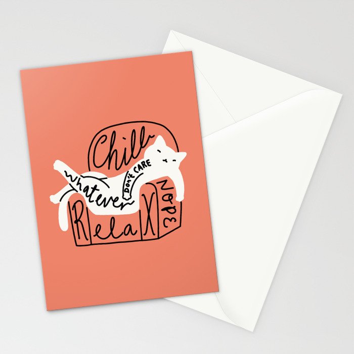 Whatever Cat Stationery Card Gallery Image 2