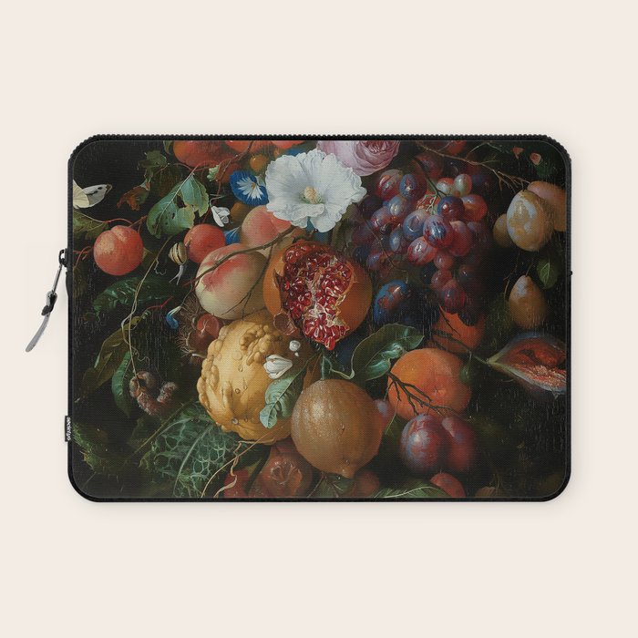 Antique Botanical IV [antique painting remixed] Laptop Sleeve Gallery Image 1