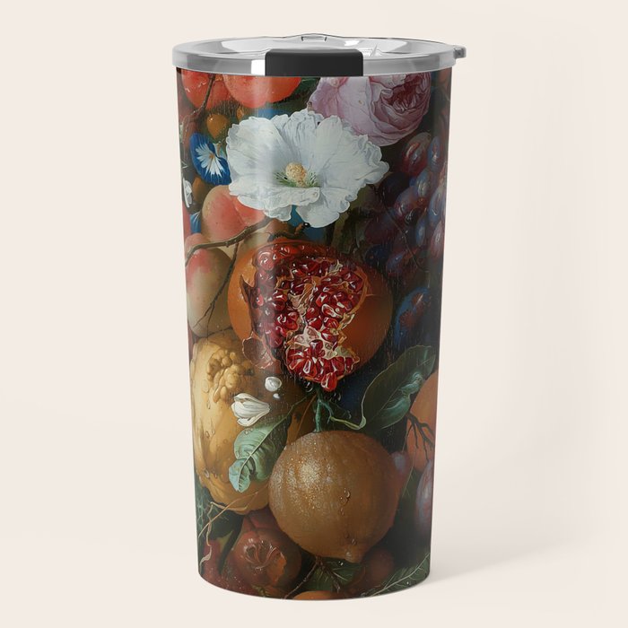 Antique Botanical IV [antique painting remixed] Travel Mug Gallery Image 1