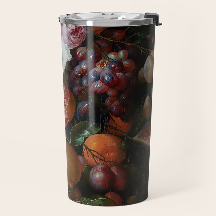 Antique Botanical IV [antique painting remixed] Travel Mug Gallery Image 2
