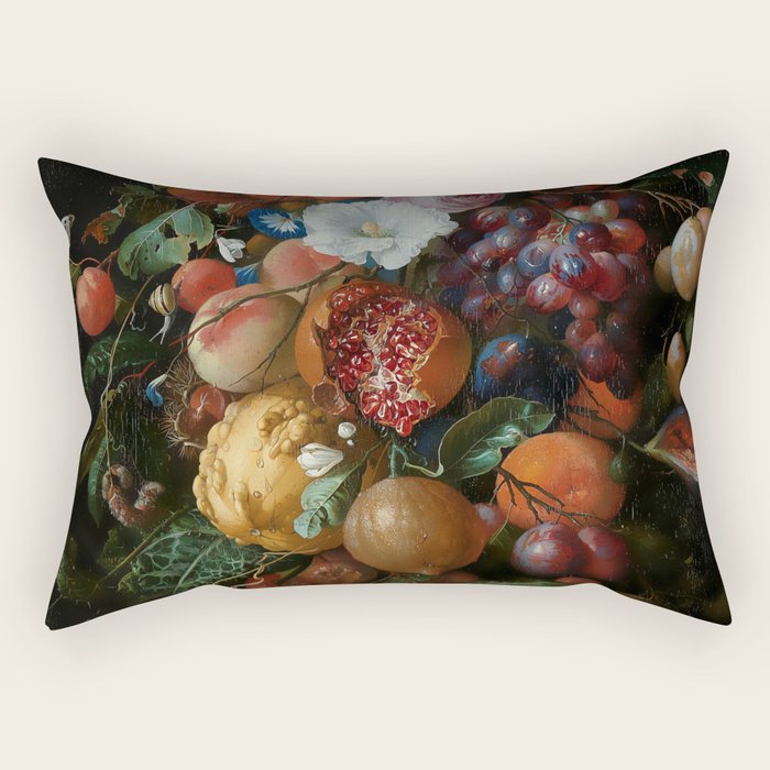 Antique Botanical IV [antique painting remixed] Rectangular Pillow Gallery Image 2