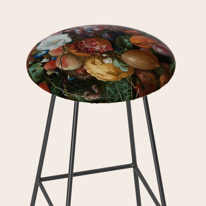 Antique Botanical IV [antique painting remixed] Stool Gallery Image 2