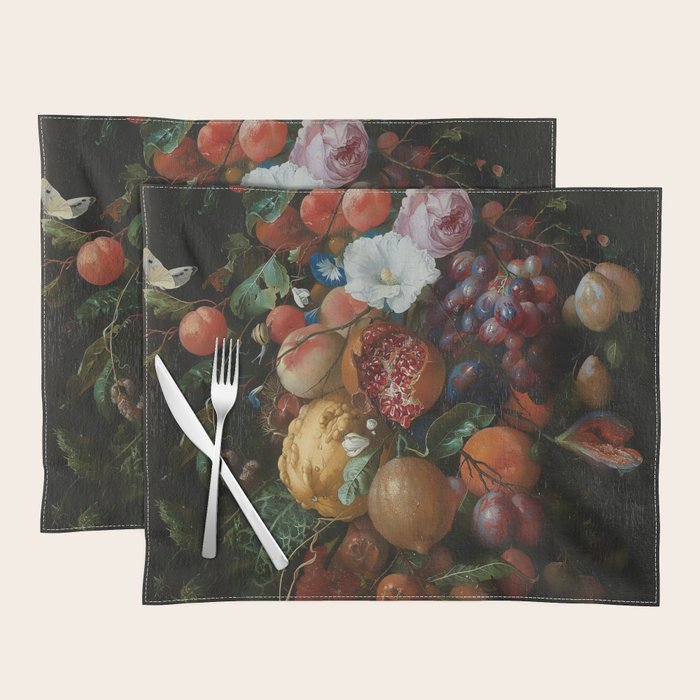 Antique Botanical IV [antique painting remixed] Placemat Gallery Image 1