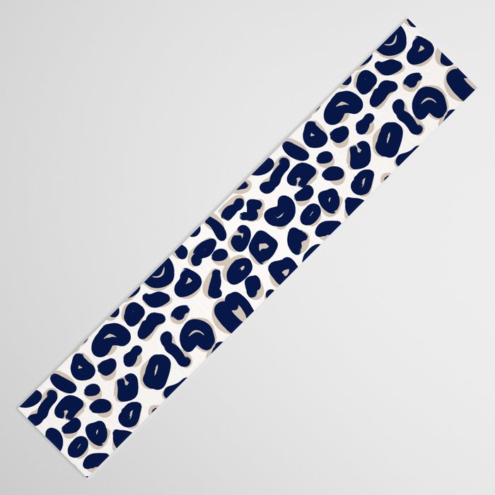 Leopard Print Abstractions - Navy Table Runner Gallery Image 3