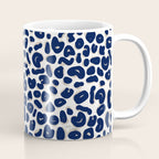 Leopard Print Abstractions - Navy Coffee Mug Gallery Image 1