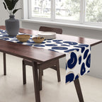 Leopard Print Abstractions - Navy Table Runner Gallery Image 2