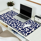 Leopard Print Abstractions - Navy Desk Mat Gallery Image 2
