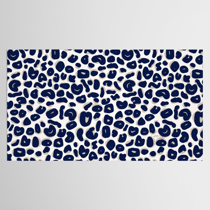 Leopard Print Abstractions - Navy Tablecloth Gallery Image 2