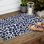 Leopard Print Abstractions - Navy Outdoor Rug Gallery Image 2