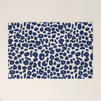Leopard Print Abstractions - Navy Welcome Mat Gallery Image 1