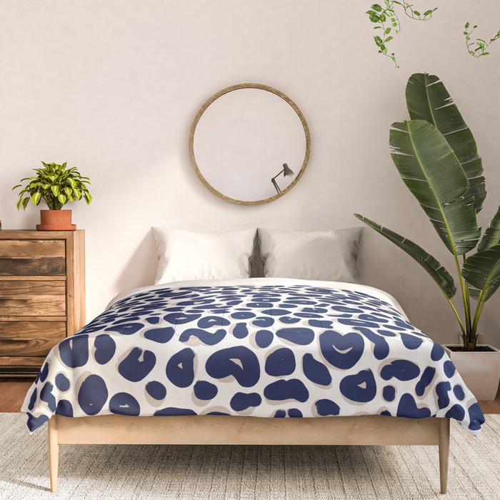 Leopard Print Abstractions - Navy Comforter Gallery Image 3