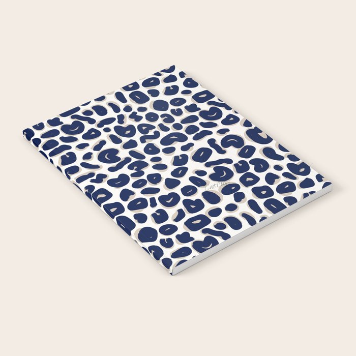 Leopard Print Abstractions - Navy Notebook Gallery Image 1