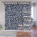 Leopard Print Abstractions - Navy Wall Mural Gallery Image 1