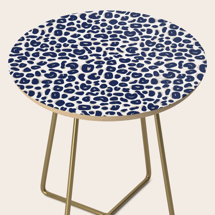 Leopard Print Abstractions - Navy Side Table Gallery Image 2