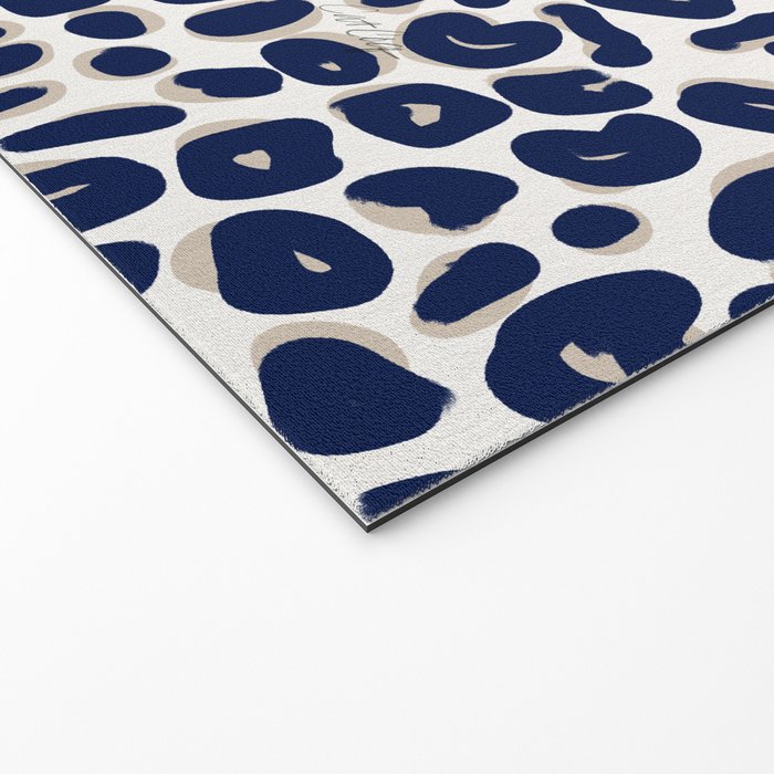 Leopard Print Abstractions - Navy Welcome Mat Gallery Image 2