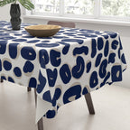 Leopard Print Abstractions - Navy Tablecloth Gallery Image 3