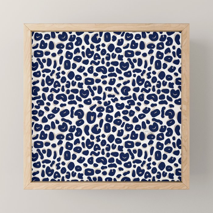 Leopard Print Abstractions - Navy Mini Art Print Gallery Image 1