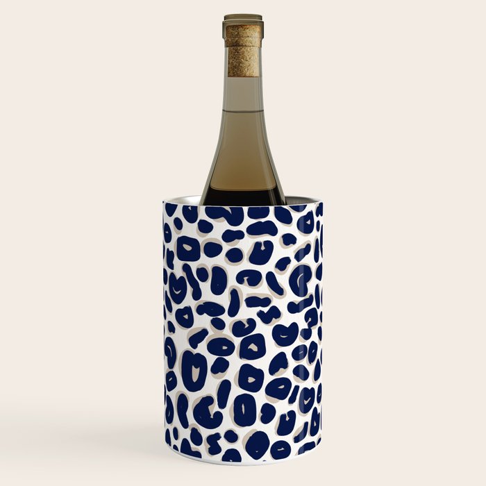 Leopard Print Abstractions - Navy Wine Chiller Gallery Image 1