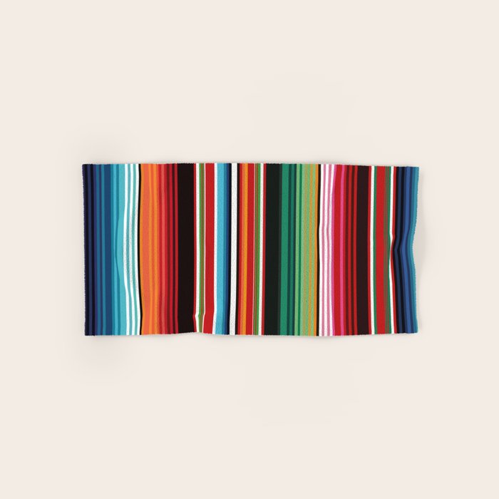 Sarape mexican blanket vibrant southwest modern serape pattern Bath Towel Gallery Image 1