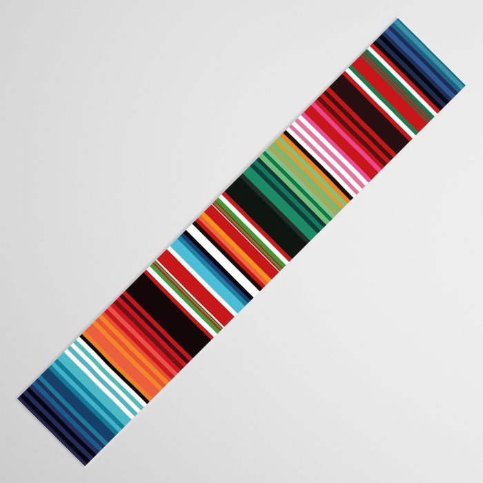 Sarape mexican blanket vibrant southwest modern serape pattern Table Runner Gallery Image 3