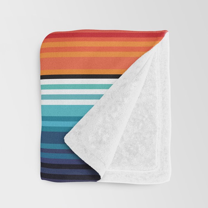 Sarape mexican blanket vibrant southwest modern serape pattern Throw Blanket Gallery Image 3