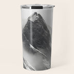 Alpine Silence - Minimalist Snowy Peak Wall Art Travel Mug Gallery Image 1