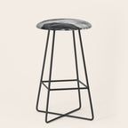 Alpine Silence - Minimalist Snowy Peak Wall Art Stool Gallery Image 1