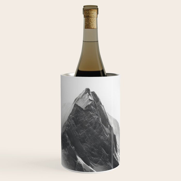 Alpine Silence - Minimalist Snowy Peak Wall Art Wine Chiller Gallery Image 1