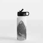 Alpine Silence - Minimalist Snowy Peak Wall Art Water Bottle Gallery Image 1