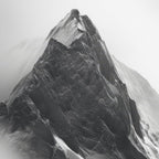 Alpine Silence - Minimalist Snowy Peak Wall Art Coffee Mug Gallery Image 2
