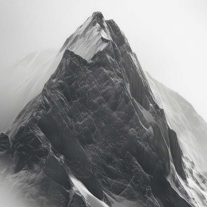 Alpine Silence - Minimalist Snowy Peak Wall Art Coffee Mug Gallery Image 2